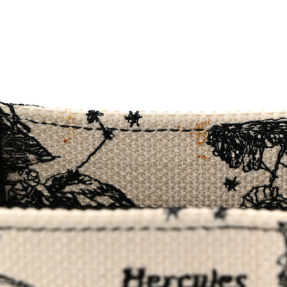Christian Dior Canvas Embroidered Small Zodiac Toile De Jouy Book Tote Latte 11 of 12