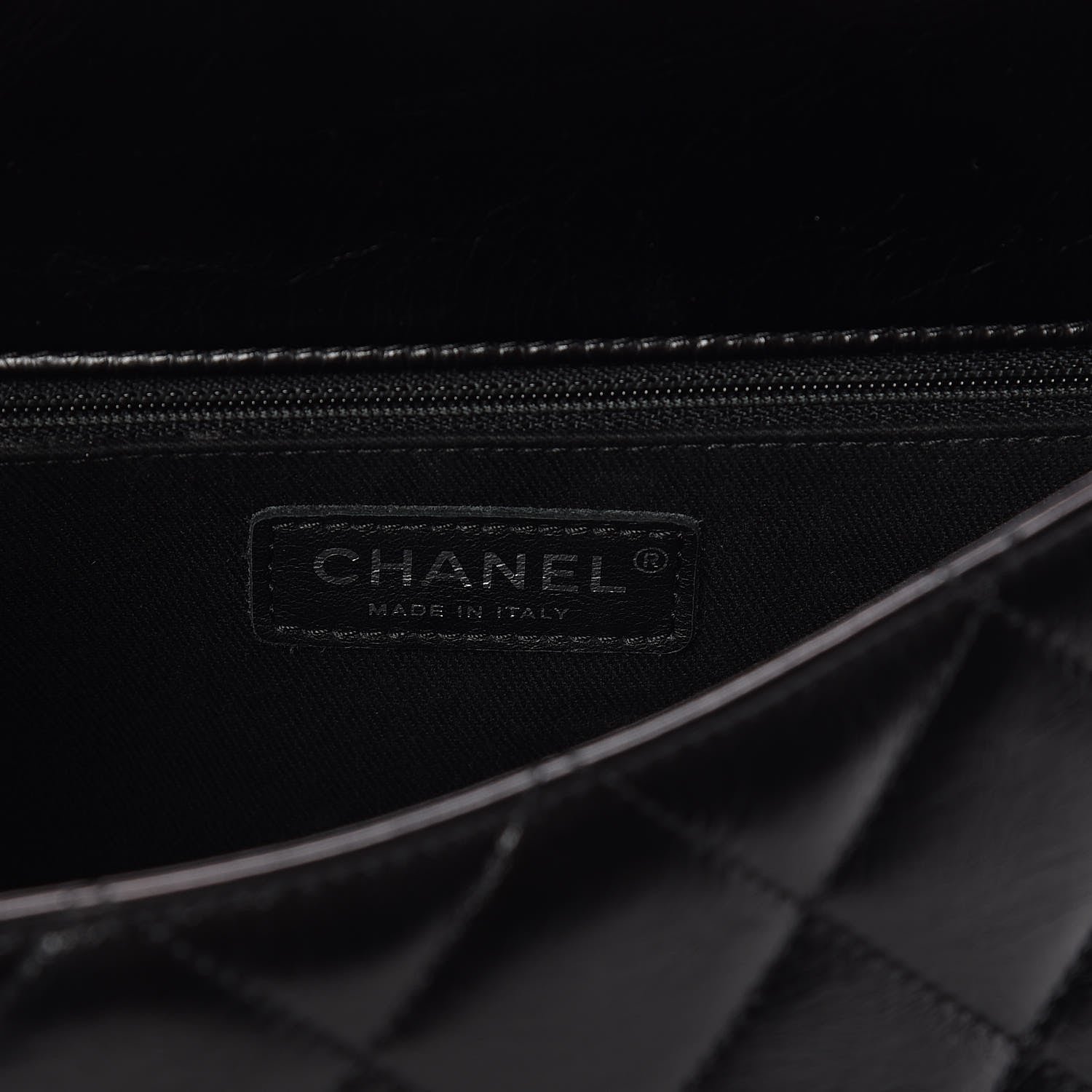 Chanel Glazed Calfskin Quilted Small CC Delivery Tote Black 6 of 11