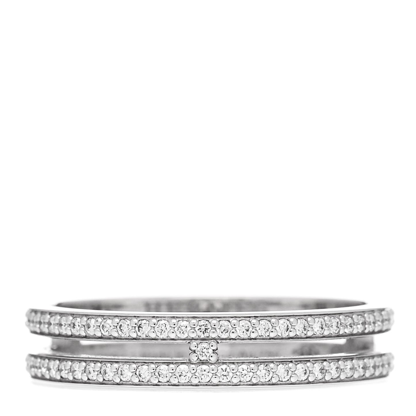 18K White Gold Diamond Ariane Wedding Band Ring 51 5.75
