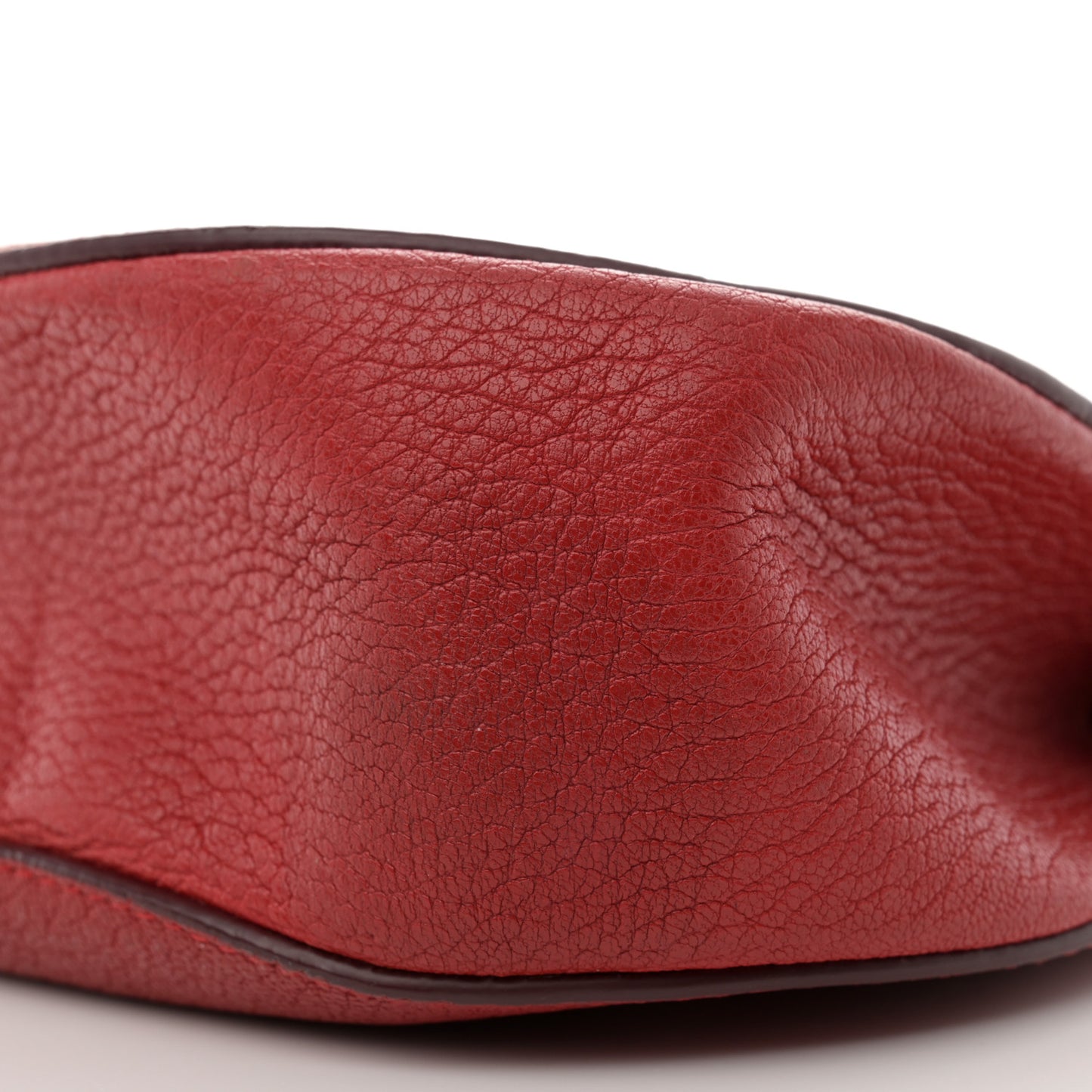 Grained Lambskin Drew Shoulder Bag Plaid Red