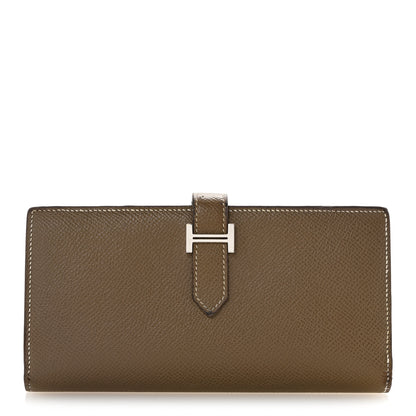 Hermes Epsom Bearn Gusset Wallet Etoupe 1 of 11