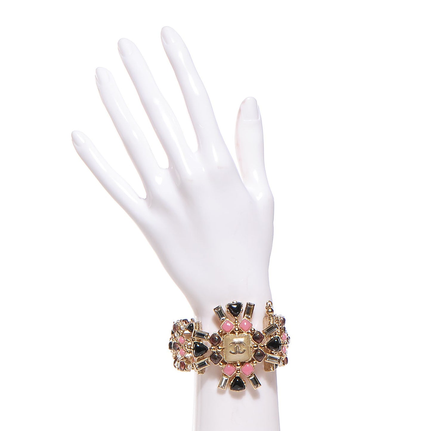 Gripoix Baguette Crystal Bracelet Gold