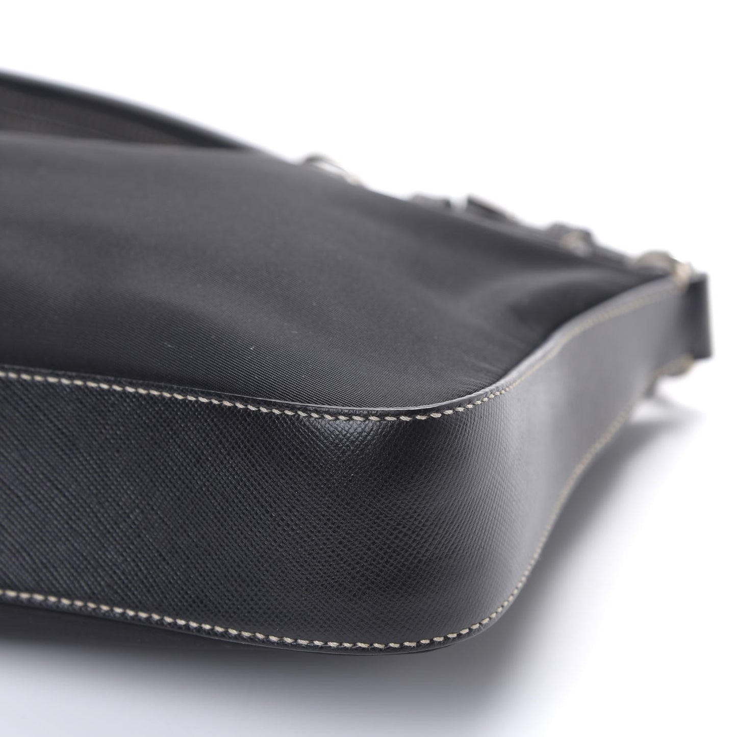 Tessuto Nylon Saffiano Shoulder Bag Black