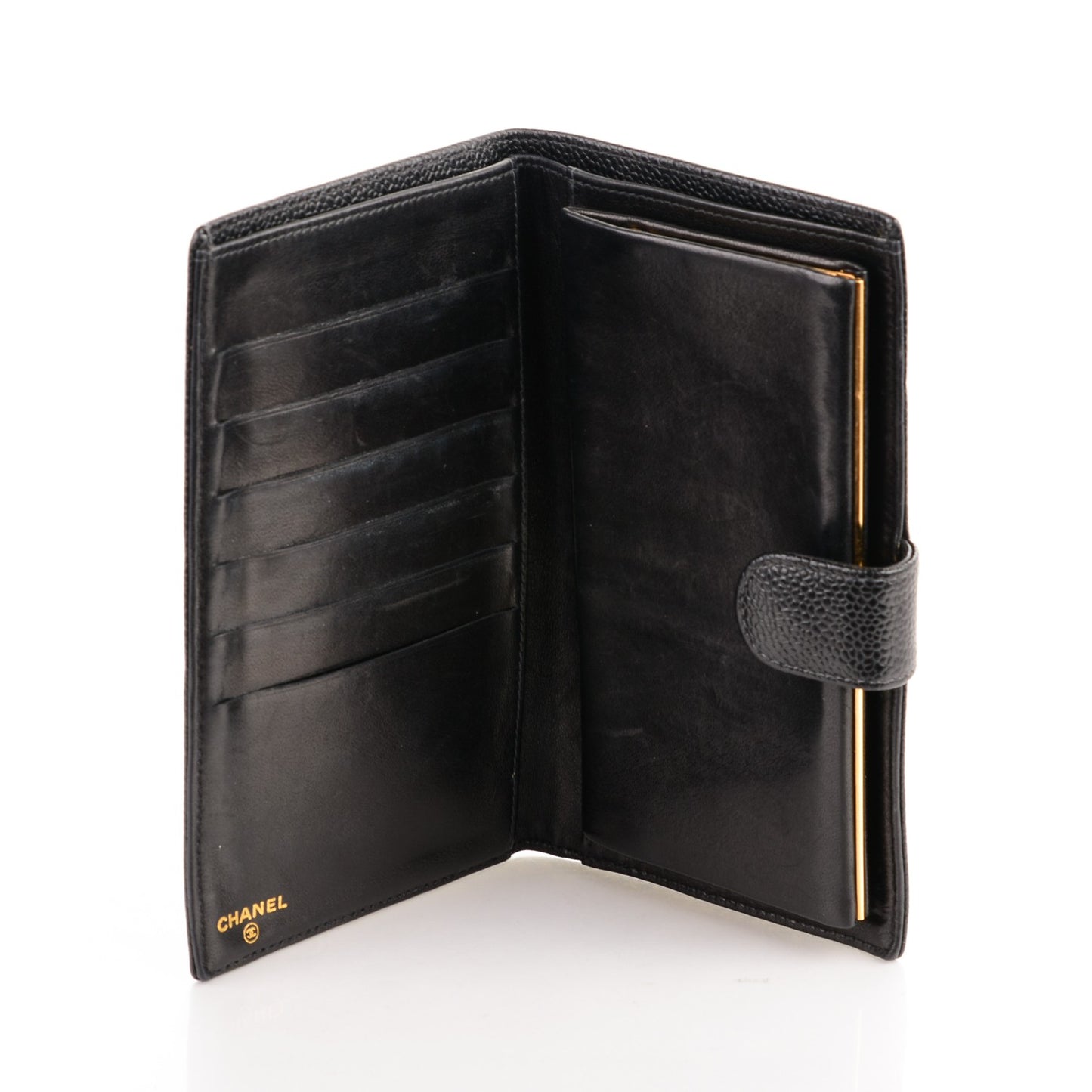 Caviar Timeless CC French Wallet Black
