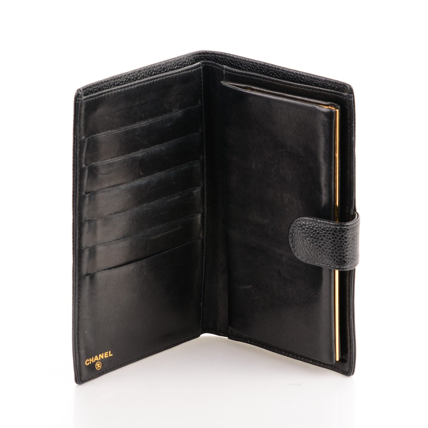 Chanel Caviar Timeless CC French Wallet Black 5 of 7