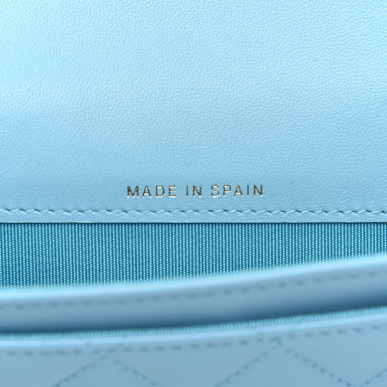 Chanel Lambskin Quilted Flap Card Holder Light Blue 6 of 10