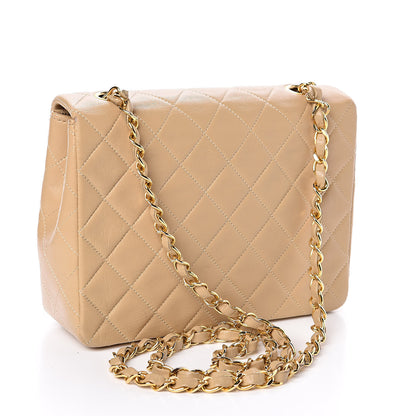 Chanel Lambskin Quilted Mini Square Flap Beige 3 of 12