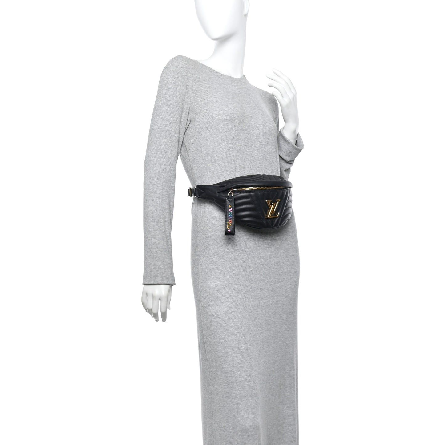 Calfskin Quilted New Wave Bumbag Black