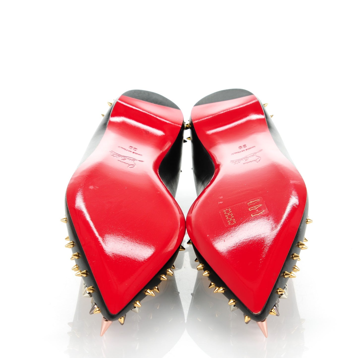 Nappa Goldoflat Spikes Flats 39 Black