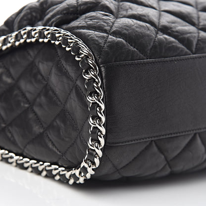 Chanel Washed Lambskin Chain Around Hobo Black 10 of 11