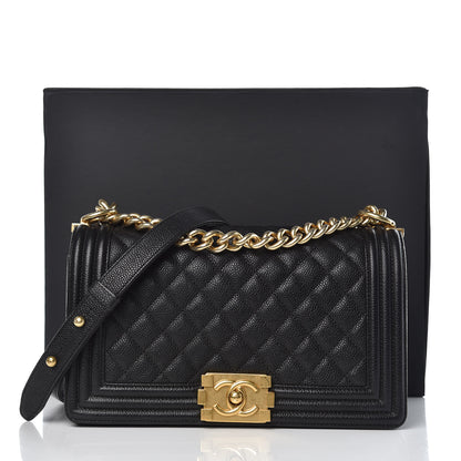 Chanel Caviar Quilted Medium Boy Flap Black 8 of 8