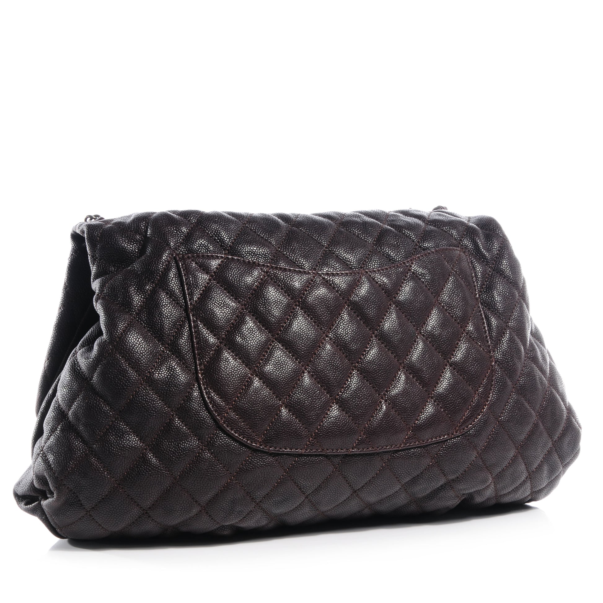 Chanel Caviar Maxi Elastic Flap Brown 3 of 7