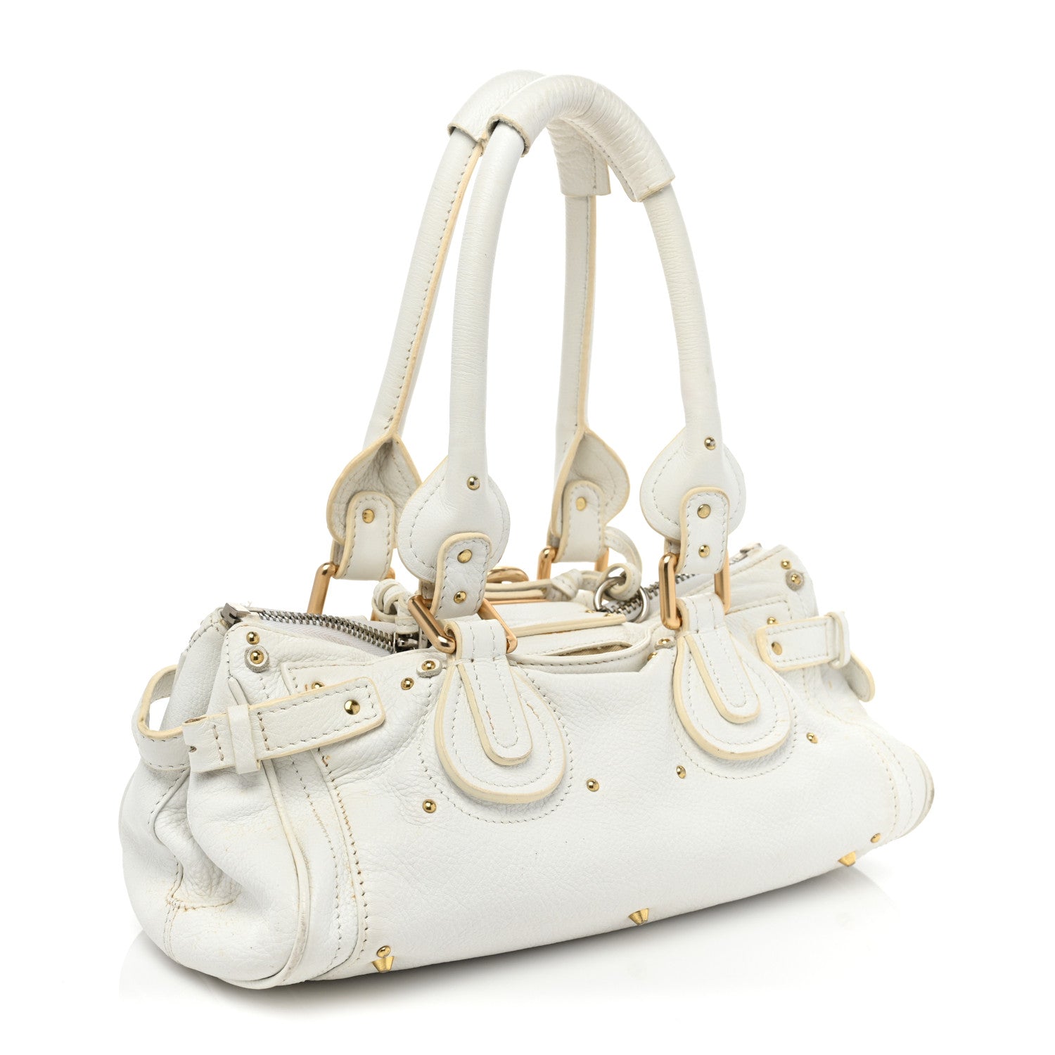 Chloe Calfskin Small Paddington Satchel White 3 of 18