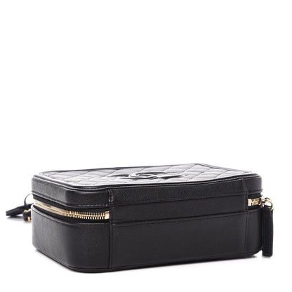 Chanel Caviar Quilted Medium CC Filigree Vanity Case Black 4 of 12