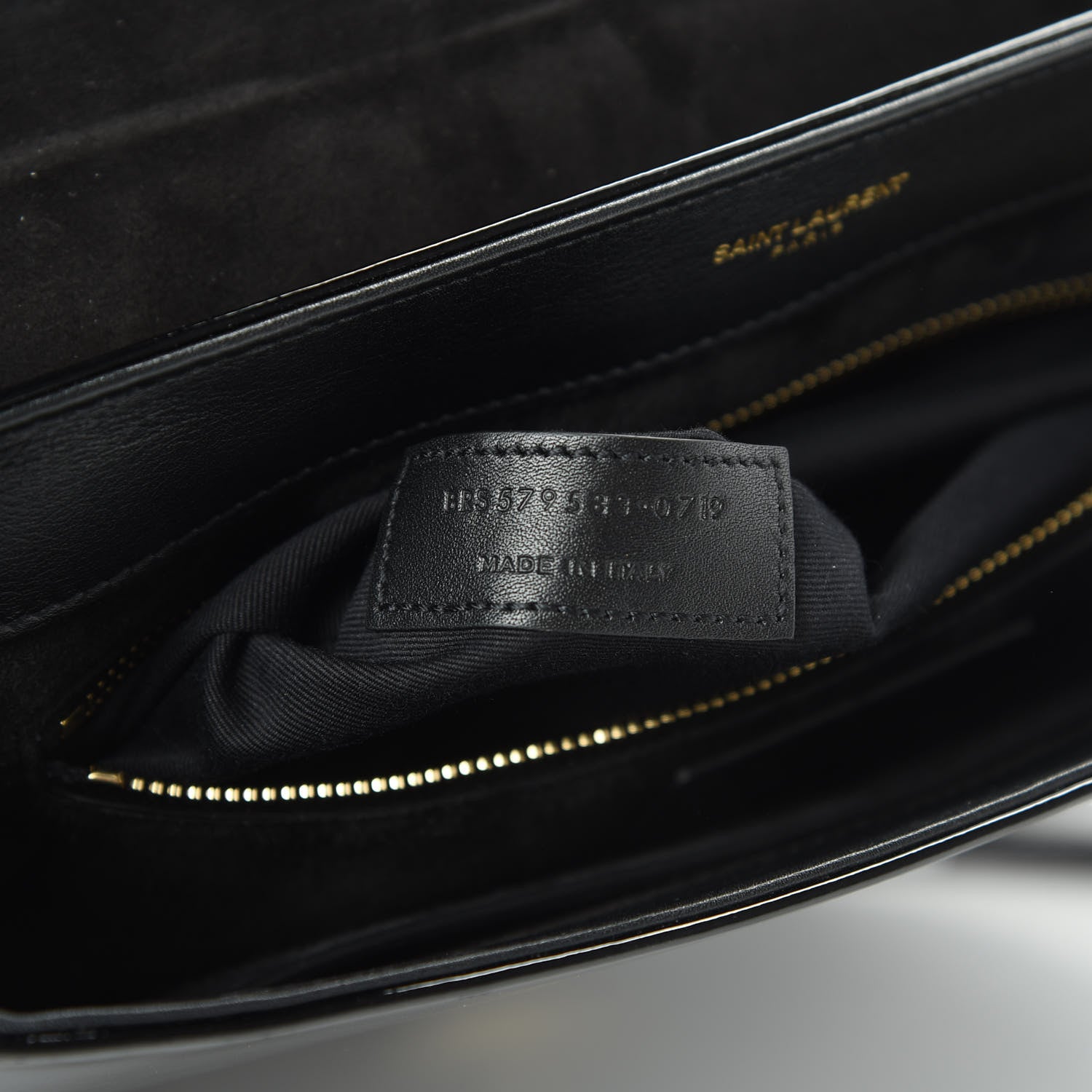 Saint Laurent Patent Y Quilted Joan Satchel Black 7 of 15
