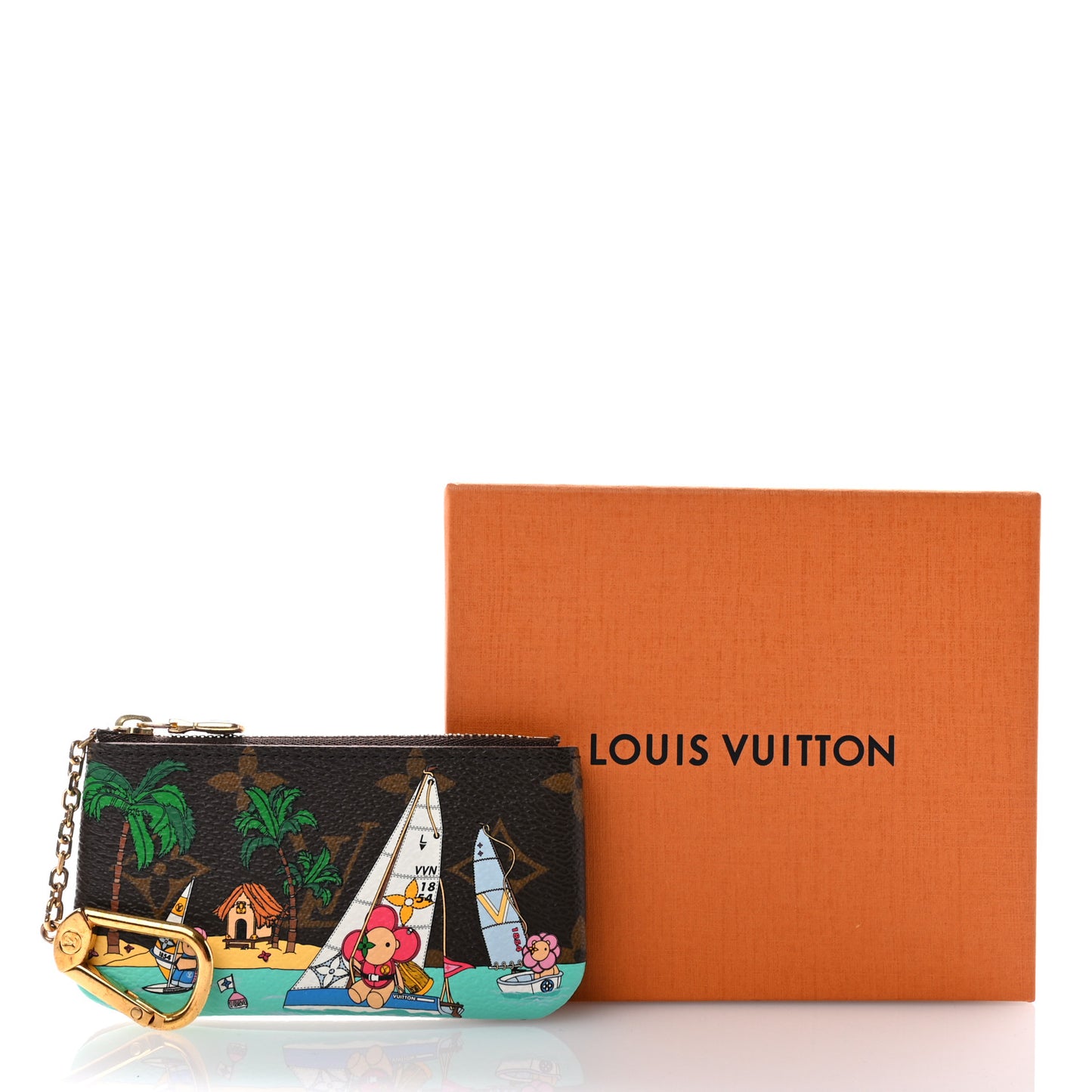 Monogram 2023 Christmas Animation Sailing Vivienne Key Pouch Dragonfruit Pink