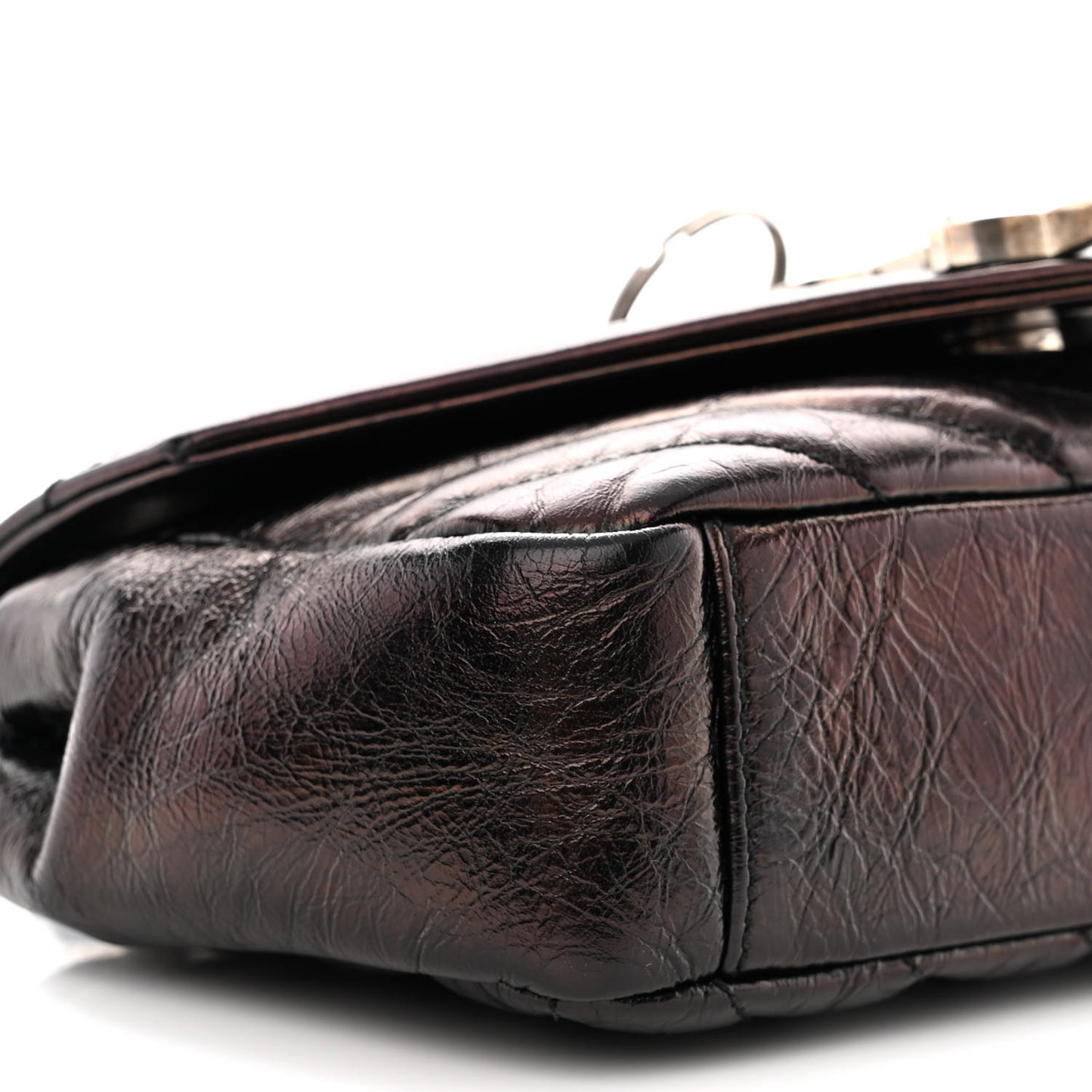 Calfskin Matelassé Monogram Classic Baby Punk Chain Bag Black