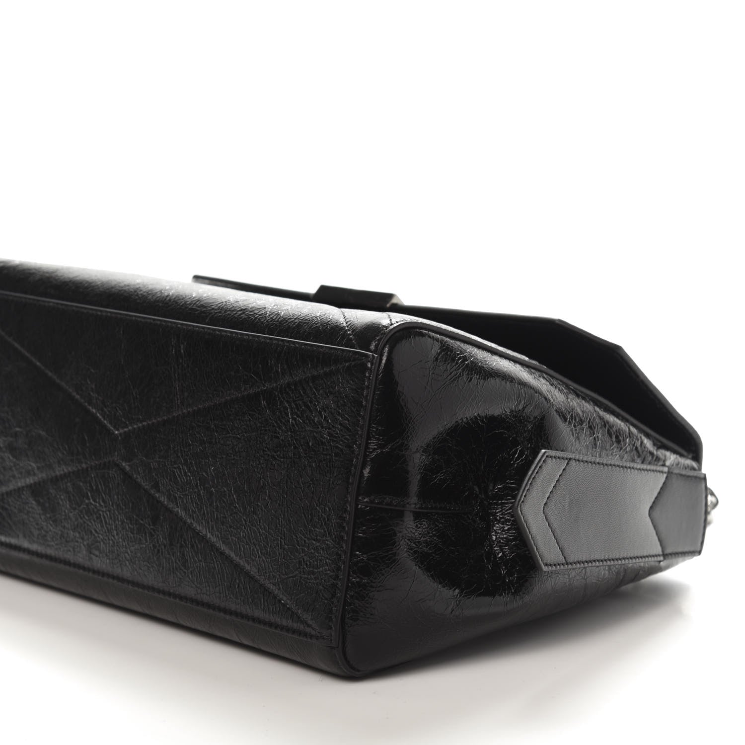 Givenchy Creased Patent Calfskin Medium ID Flap Black 7 of 9