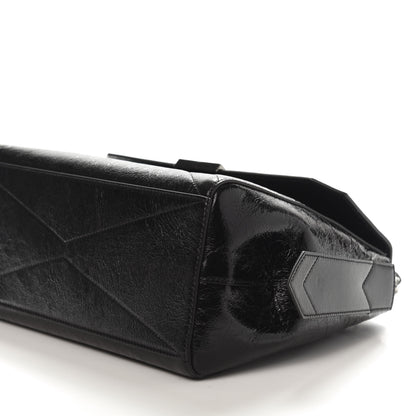 Givenchy Creased Patent Calfskin Medium ID Flap Black 7 of 9