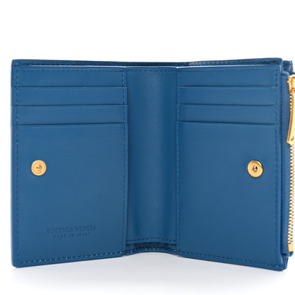 Bottega Veneta Nappa Maxi Intrecciato Bifold Zip Wallet Deep Pacific 5 of 8