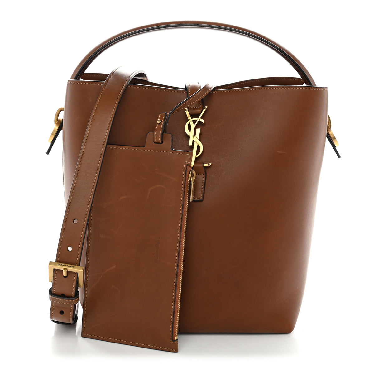 Saint Laurent Vegetable Le 37 Bucket Bag Brick 2 of 12