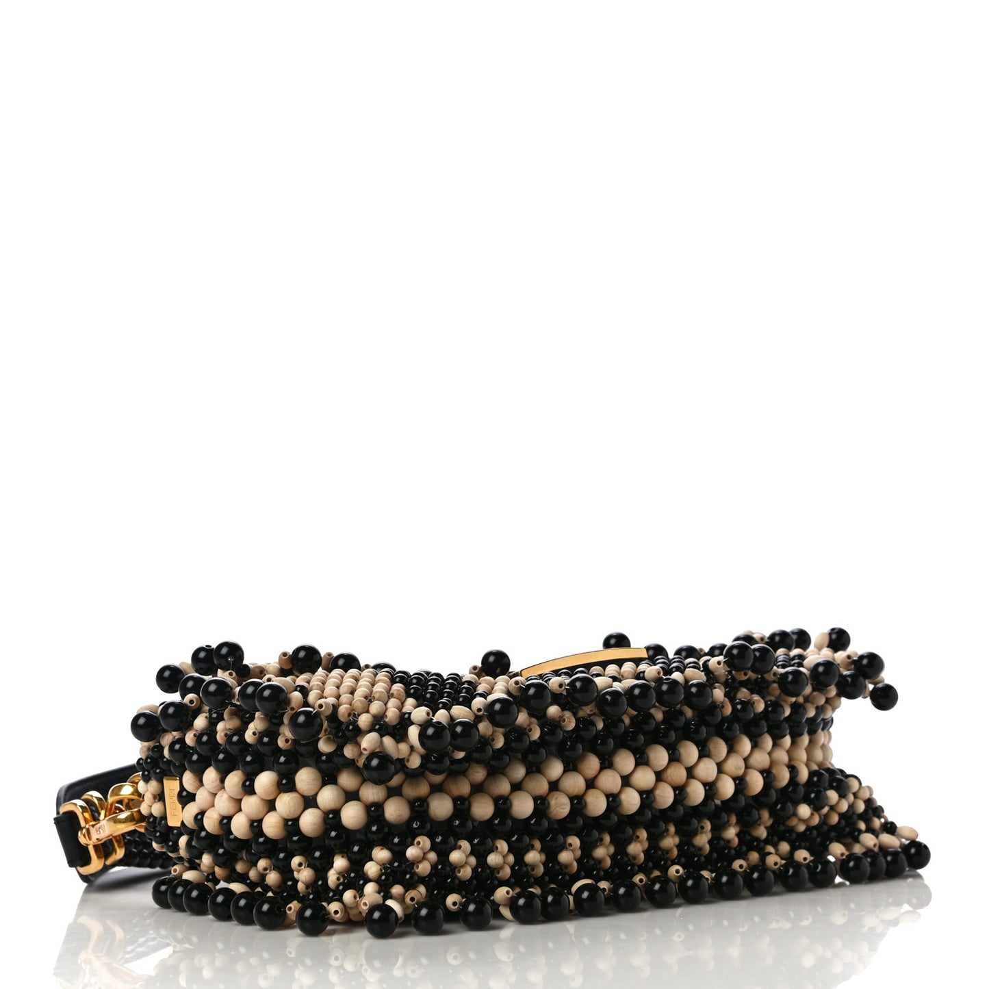 Acrylic Wood Beaded Baguette Natural