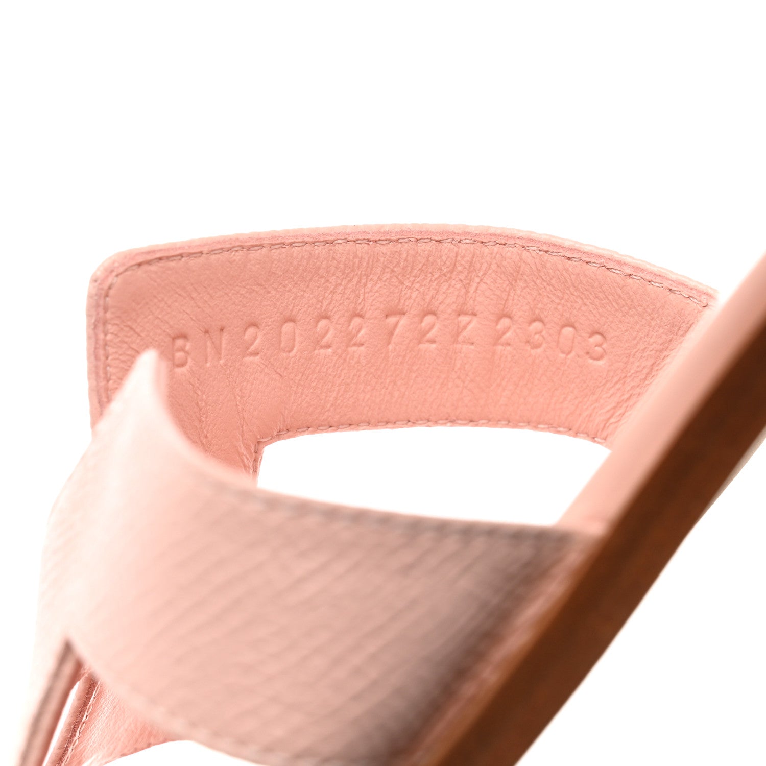 Hermes Epsom Oran Sandals 38.5 Rose Pale 6 of 8