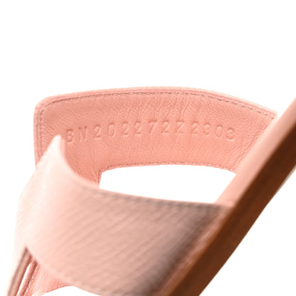 Hermes Epsom Oran Sandals 38.5 Rose Pale 6 of 8