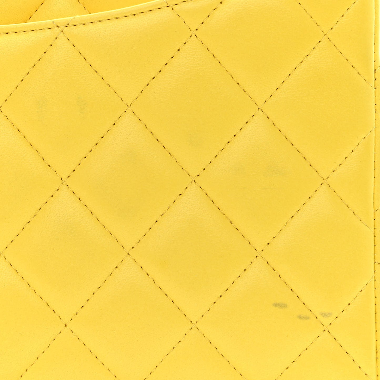 Lambskin Quilted Clutch with Chain Flap Yellow