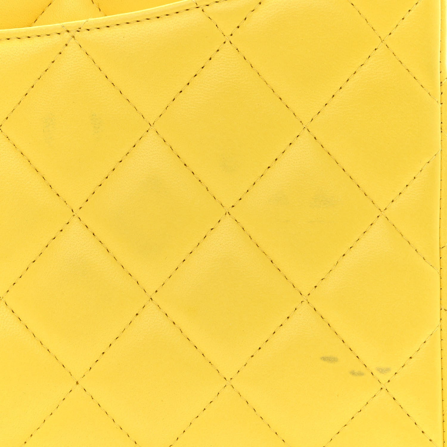 Chanel Lambskin Quilted Clutch with Chain Flap Yellow 11 of 11