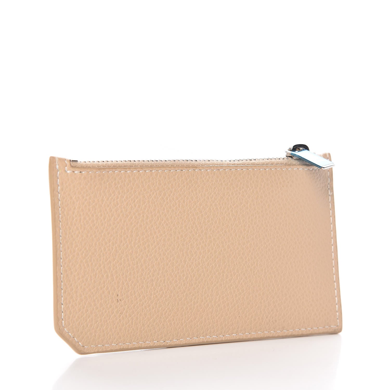 Saint Laurent Grained Calfskin 5 Fragments Zip Pouch Card Holder Nude 3 of 6