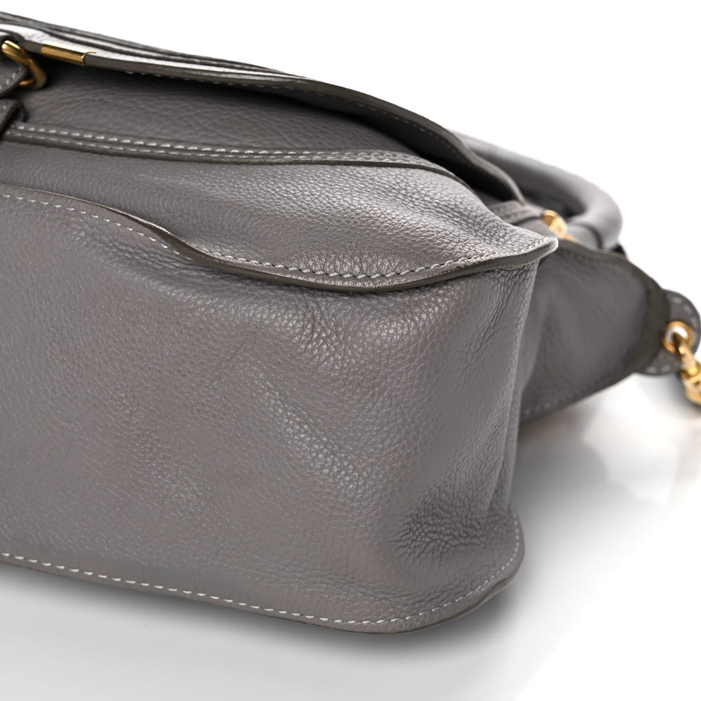 Calfskin Small Marcie Satchel Cashmere Grey