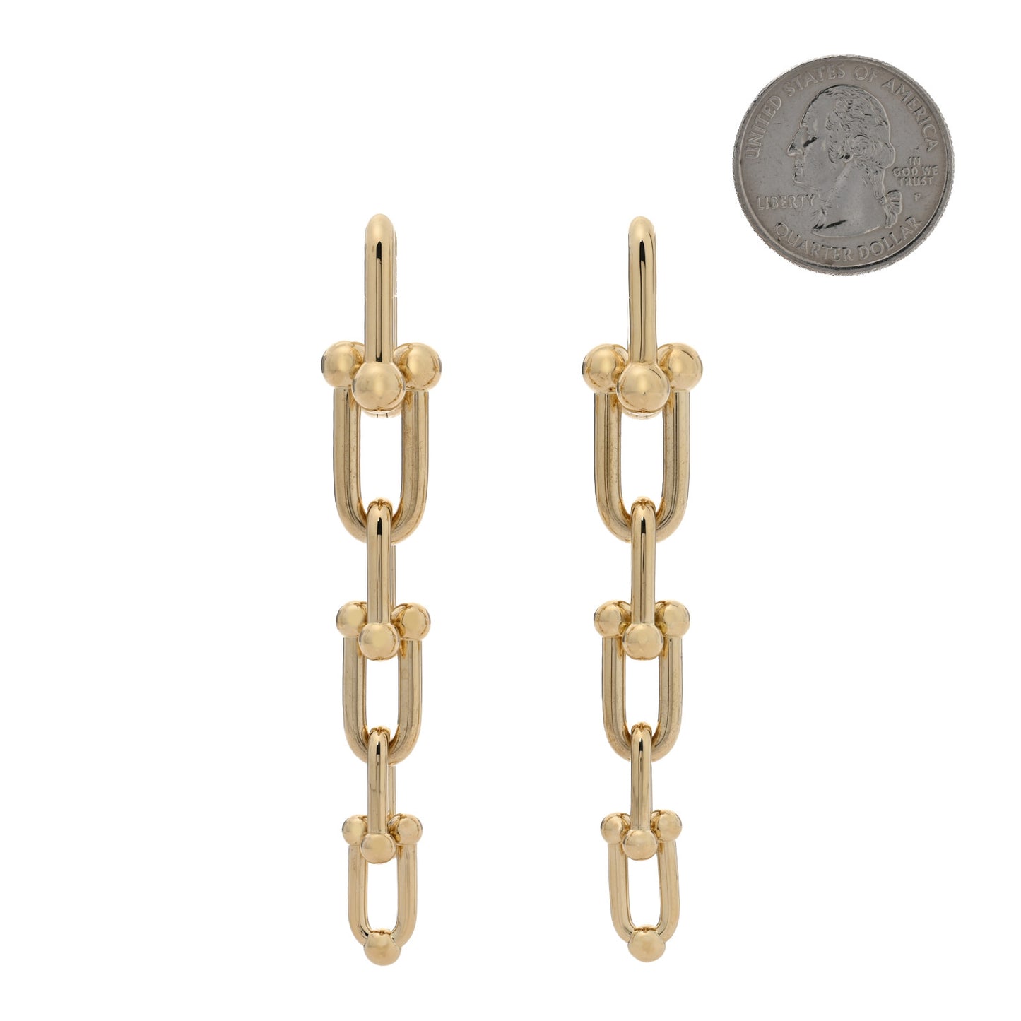 18K Yellow Gold HardWear Graduated Link Earrings