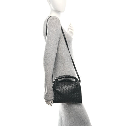 Bottega Veneta Calfskin Intrecciato Mini Hop Black 2 of 9