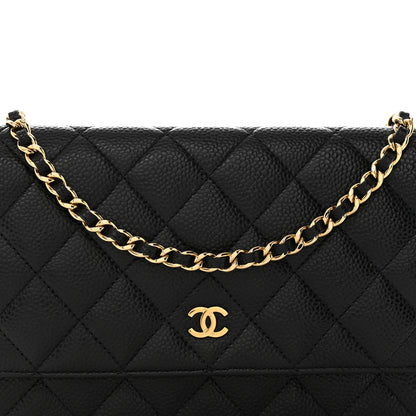 Chanel Caviar Quilted Wallet on Chain WOC Black 9 of 14