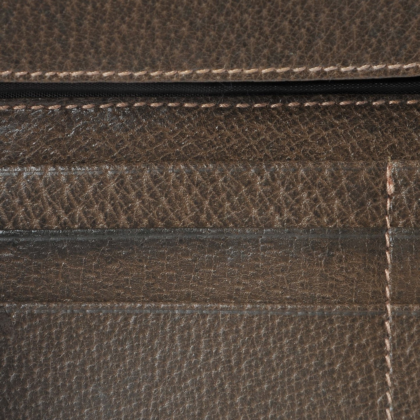 Calfskin Web Wallet Brown