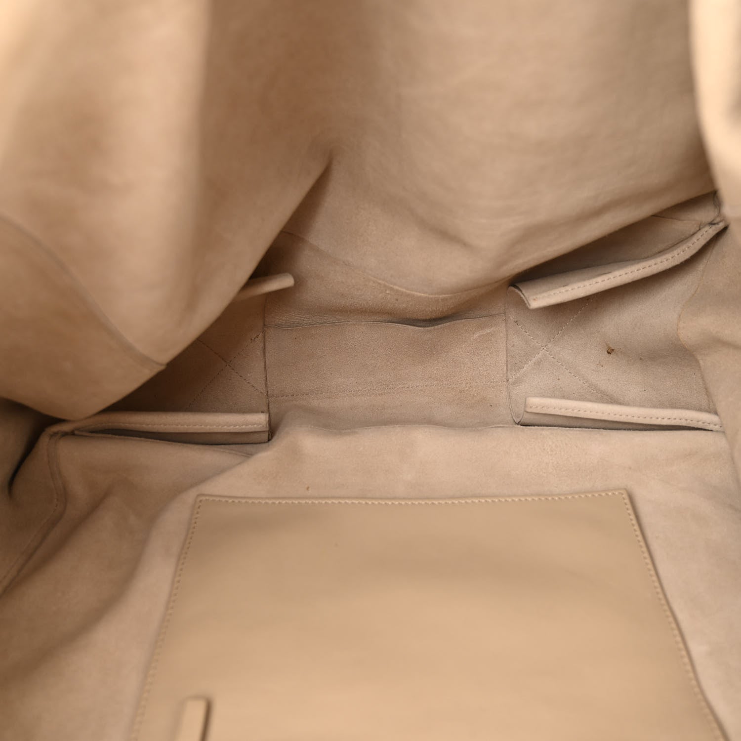 Celine Lambskin Horizontal Cabas Beige 5 of 17