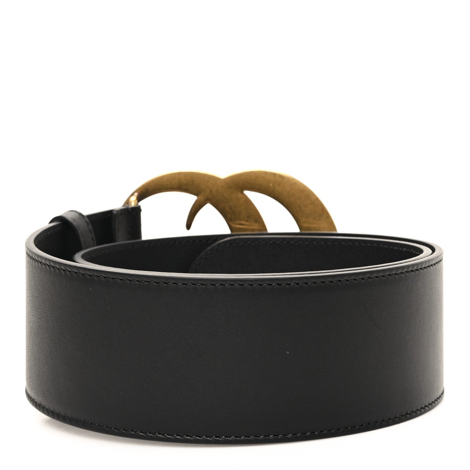 Gucci Calfskin Crystal Double G 55mm Belt 75 30 Black 2 of 5