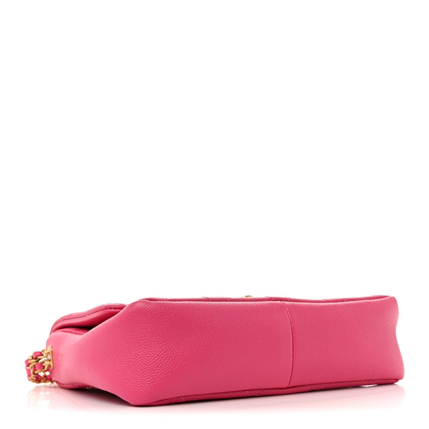 Chanel Shiny Caviar Quilted Small Chain Melody Flap Dark Pink 4 of 11