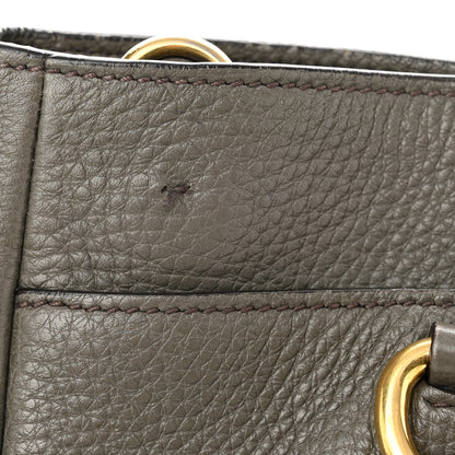 Prada Vitello Daino Tote Dark Green 12 of 19