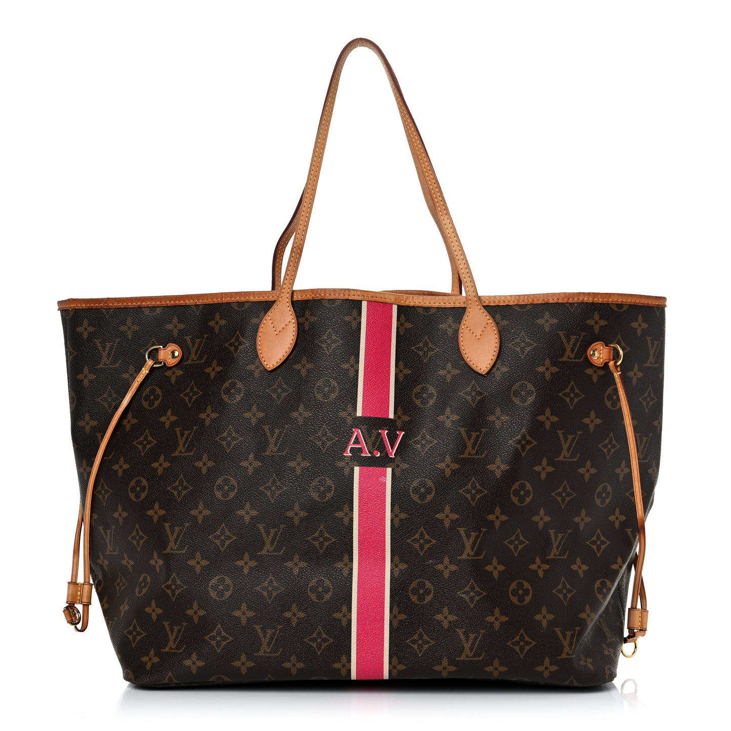 Monogram My LV Heritage Neverfull MM Fuchsia White