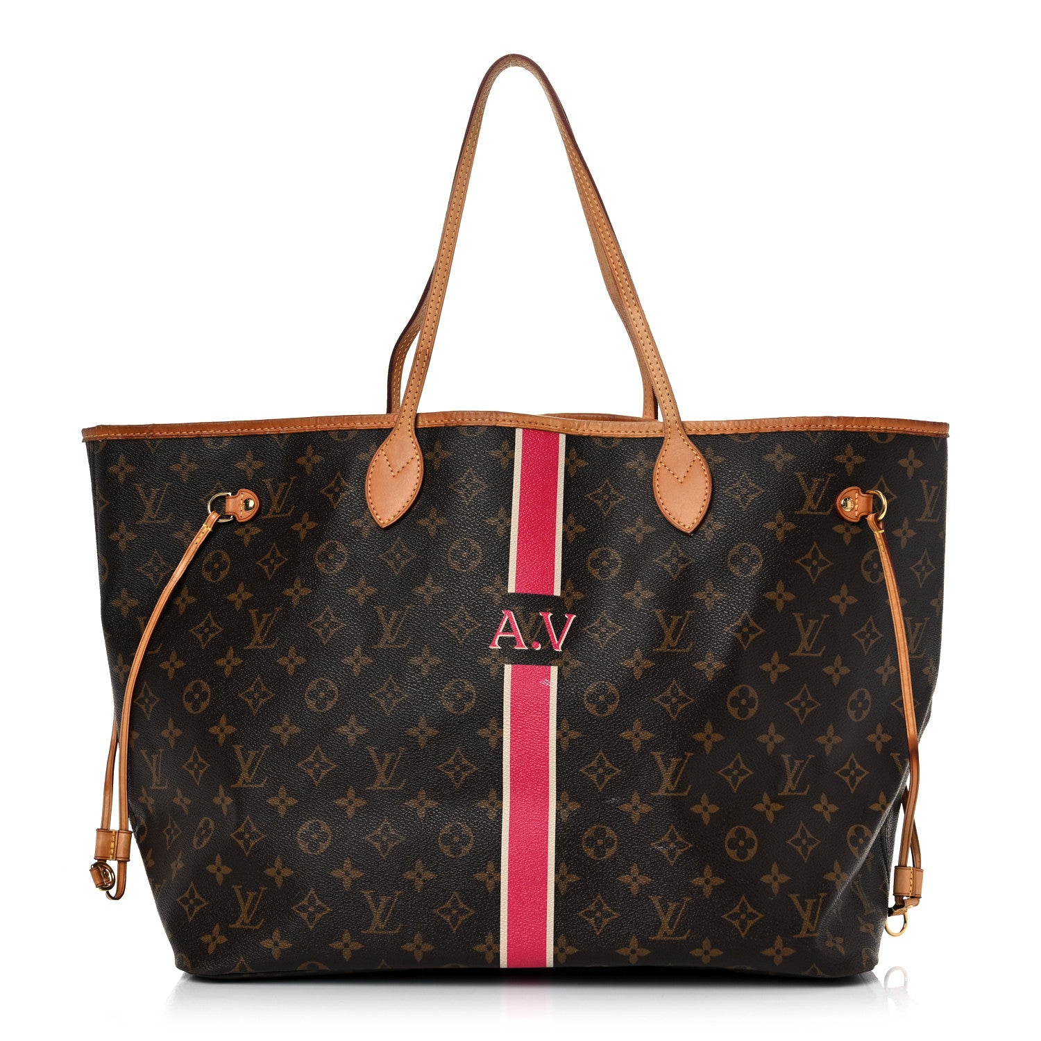 Louis Vuitton Monogram My LV Heritage Neverfull MM Fuchsia White 1 of 24