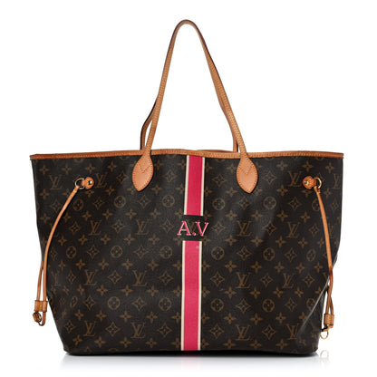 Louis Vuitton Monogram My LV Heritage Neverfull MM Fuchsia White 1 of 24
