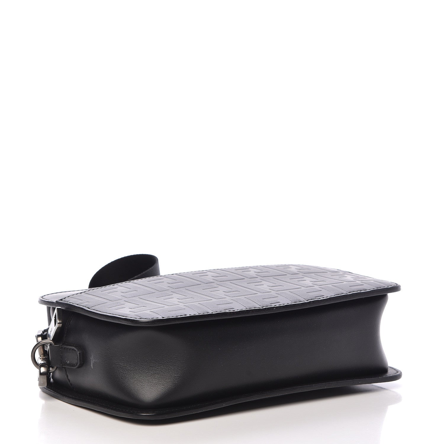 Fendi Vitello Century Grace FF Embossed Shoulder Clutch Black 4 of 11