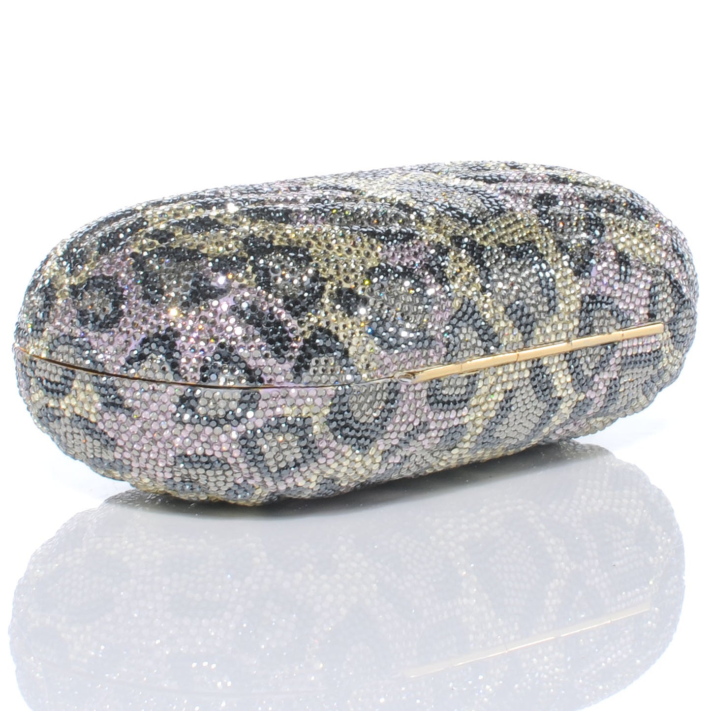 Swarovski Crystal Leopard Minaudiere Clutch