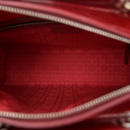 Christian Dior Patent Cannage Large Lady Dior Red 4 of 12