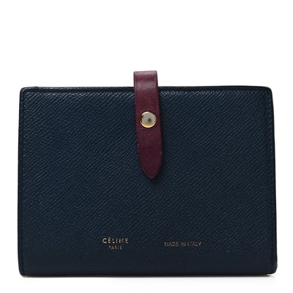 Celine Grained Calfskin Medium Multifunction Strap Wallet Steel Blue 1 of 10