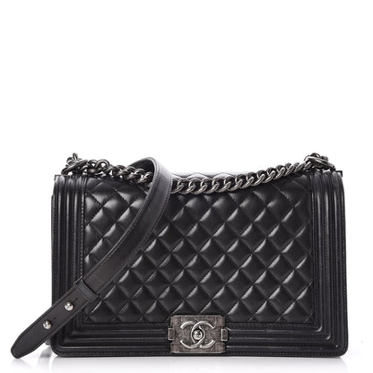 Chanel Lambskin Quilted New Medium Boy Flap Black 1 of 10