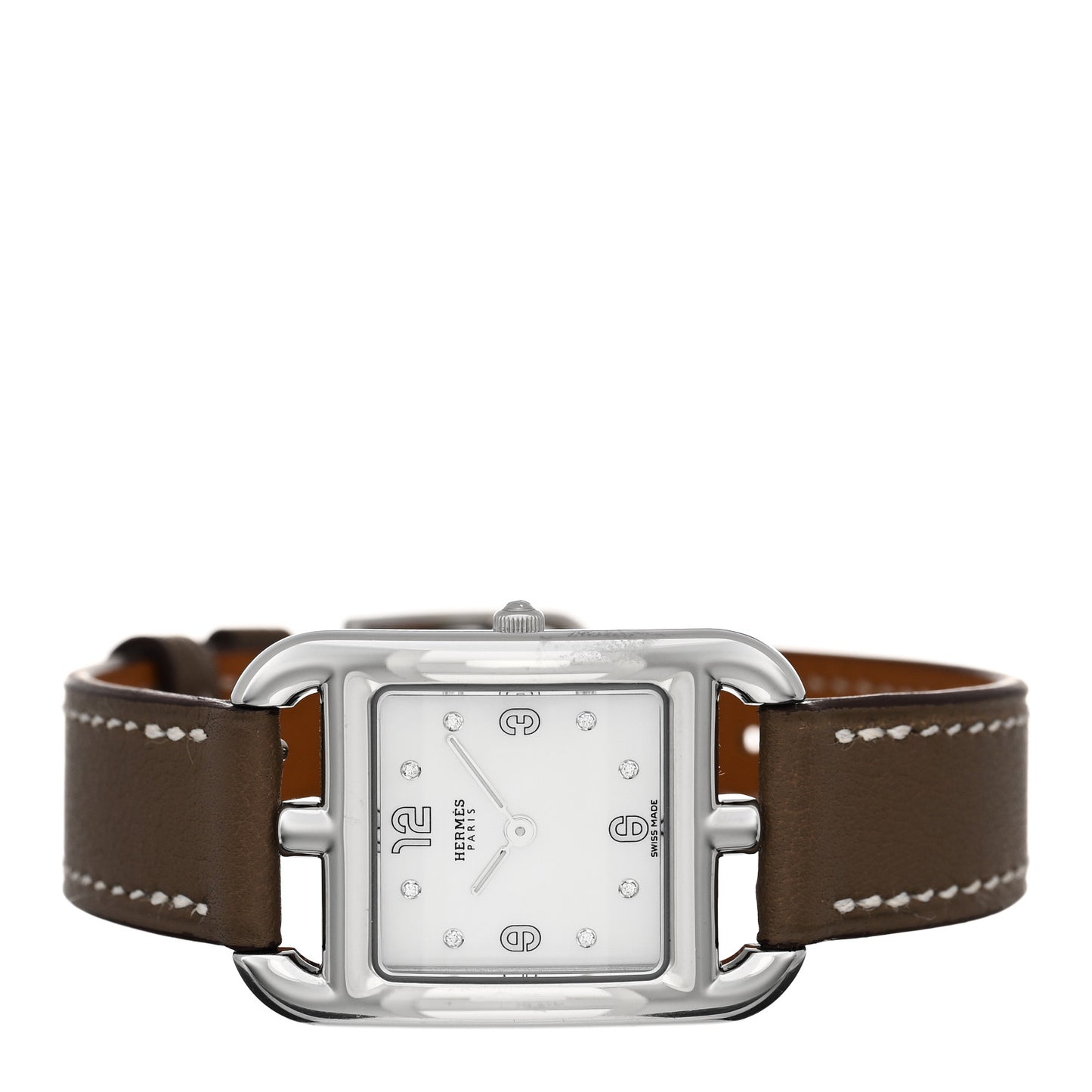 Stainless Steel Swift Diamond Mother of Pearl 23mm Cape Cod Quartz Watch Etoupe