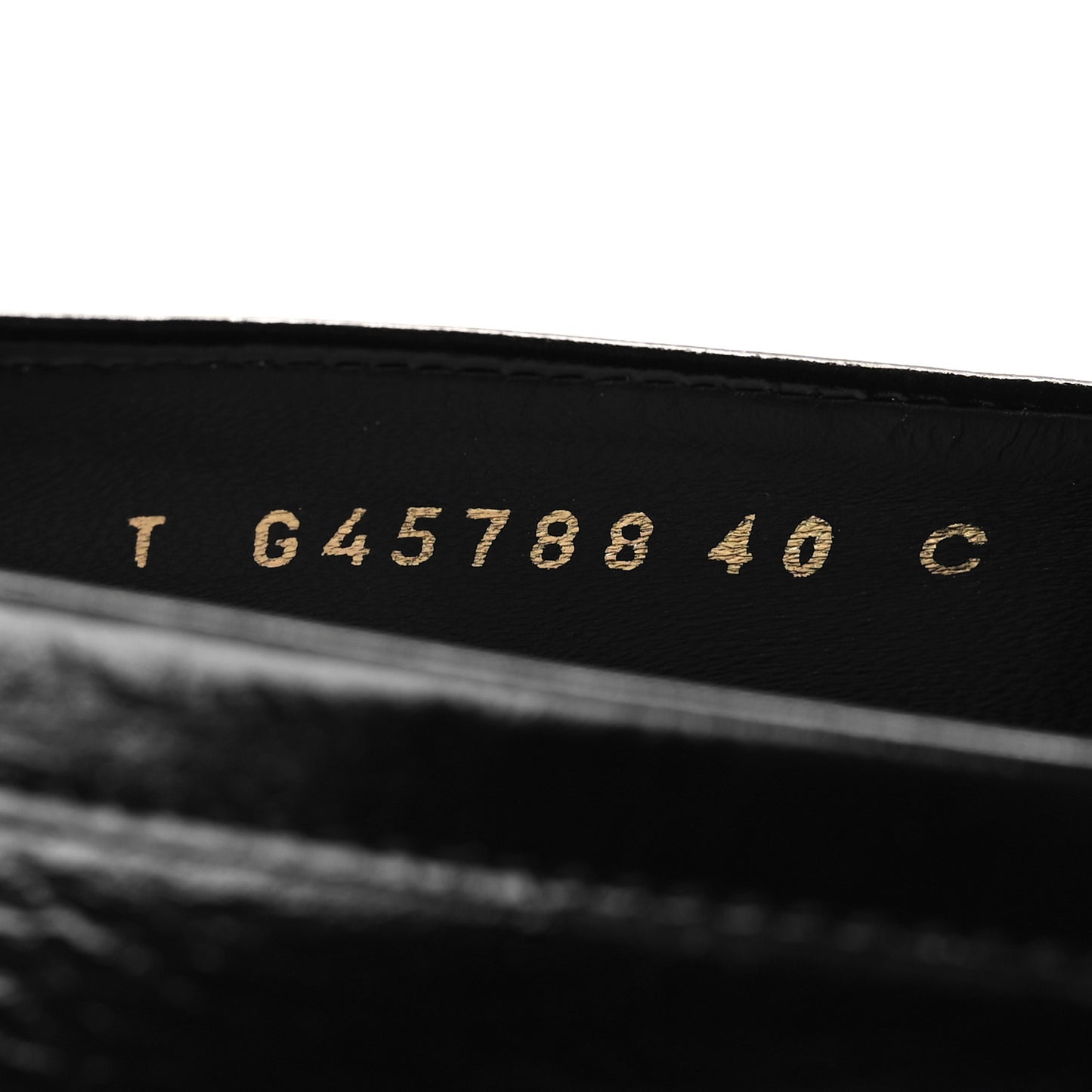 Shiny Calfskin Logo Loafers 40 Black